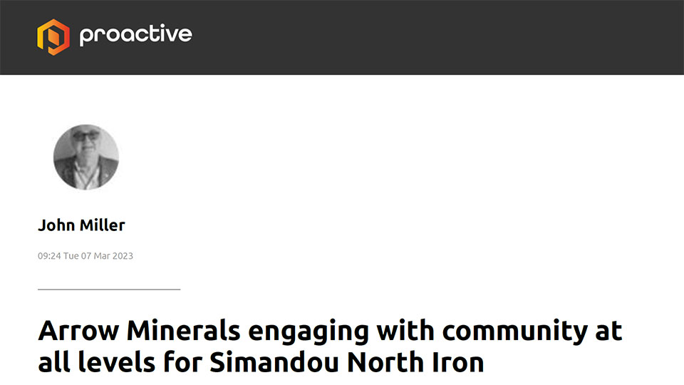 Proactive: Arrow Minerals engaging with community at all levels for Simandou North Iron Project